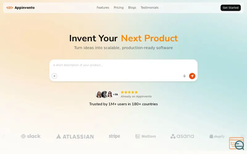 Screenshot of Appinvento