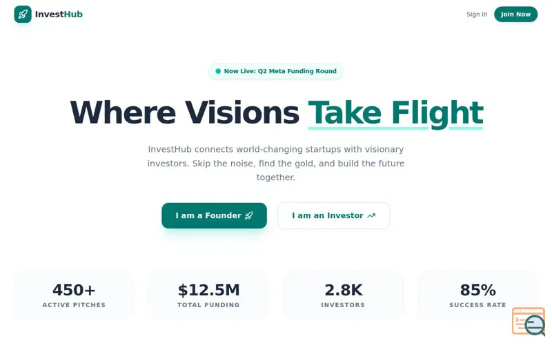Screenshot of investhub