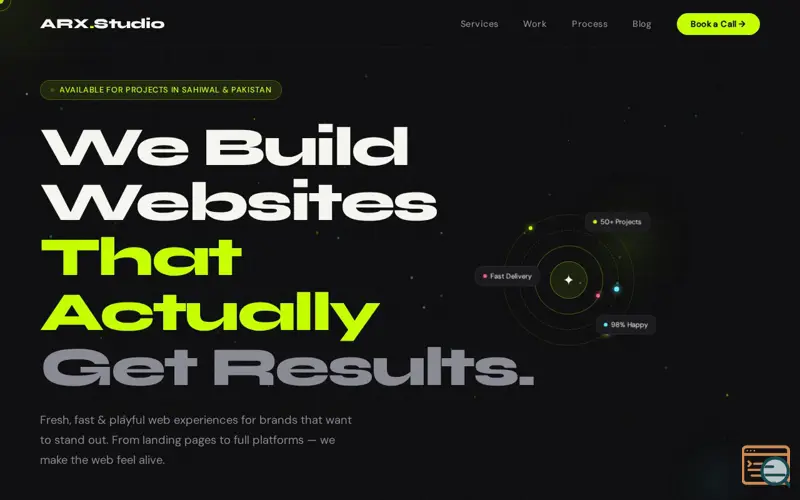 Screenshot of ARX Studio — Web Development