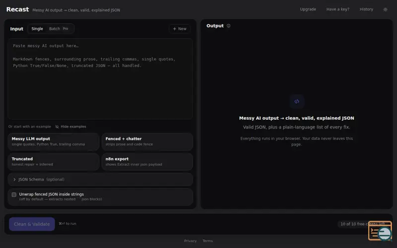 Screenshot of Recast Pro