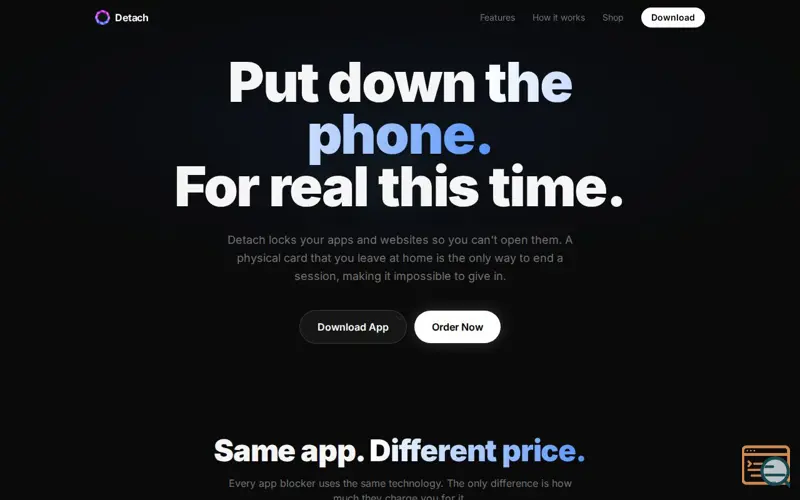 Screenshot of Detach