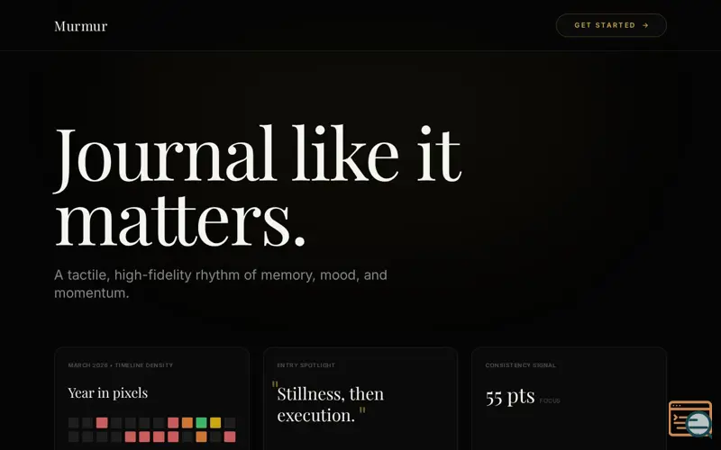 Screenshot of Murmur Journal