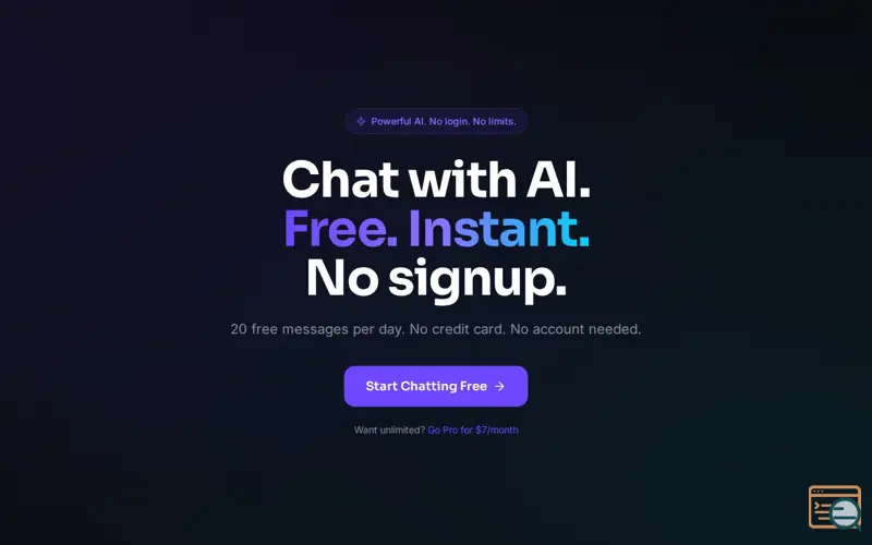 Screenshot of TalkFree.ai