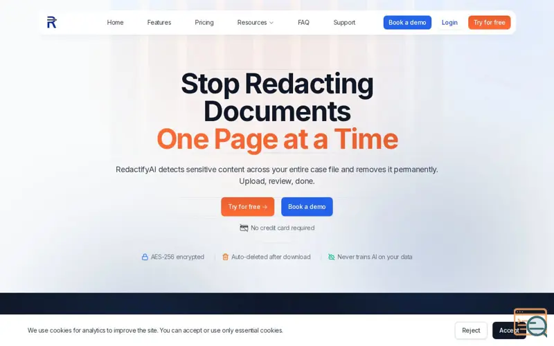 Screenshot of RedactifyAI