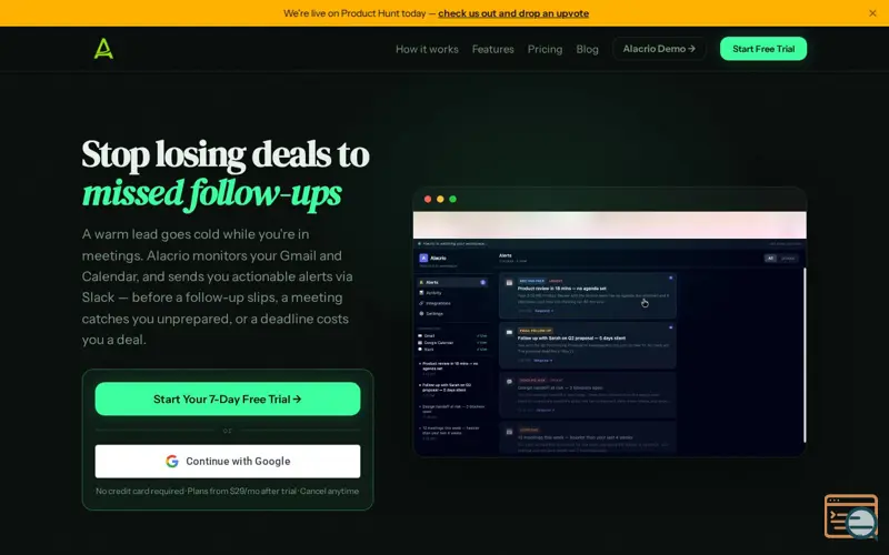 Screenshot of Alacrio