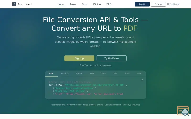 Screenshot of Enconvert