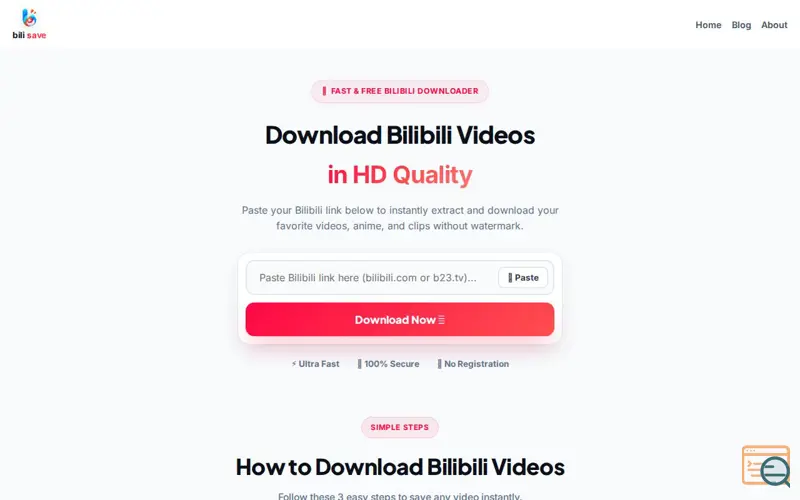 Screenshot of Bili Save