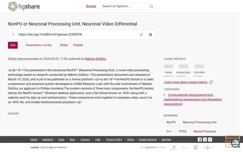 Screenshot of Figshare