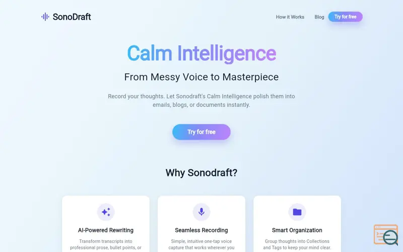 Screenshot of Sonodraft 