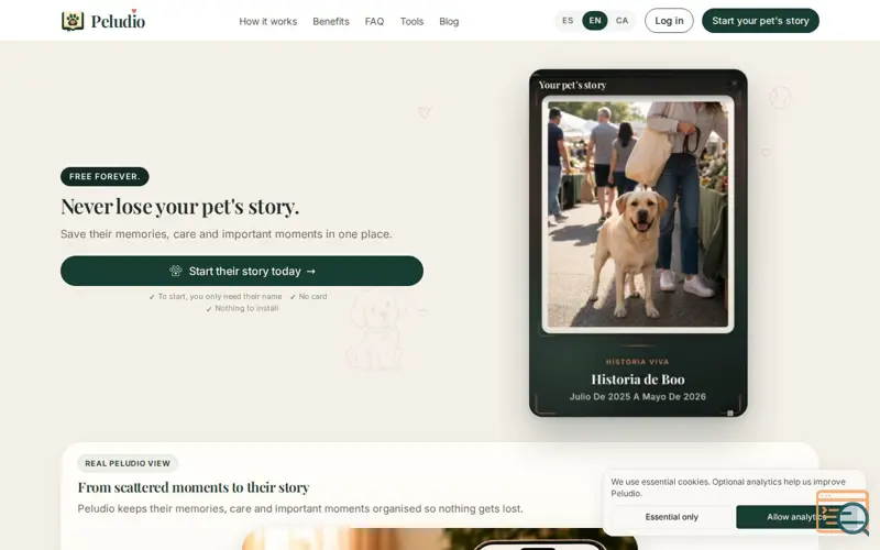 Screenshot of Peludio