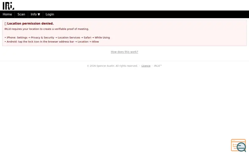 Screenshot of IRLid — Proof of Personhood