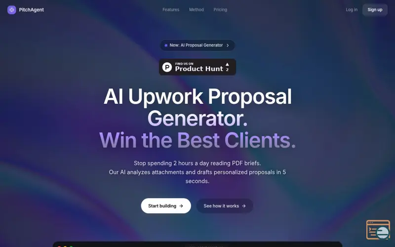 Screenshot of PitchAgent