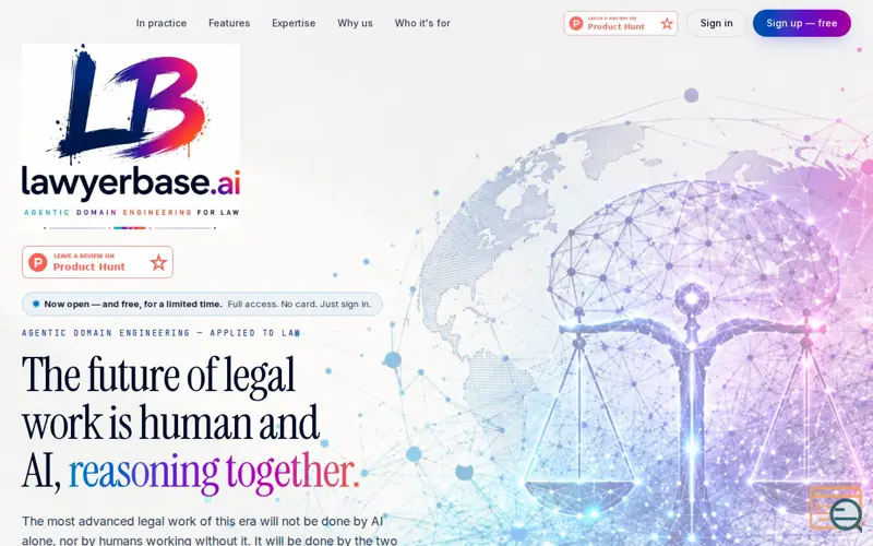 Screenshot of lawyerbase.ai