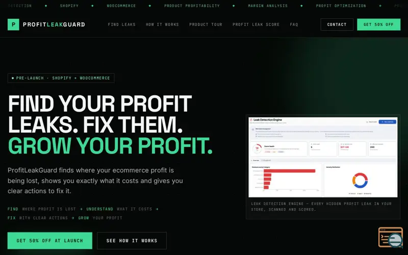Screenshot of ProfitLeakGuard