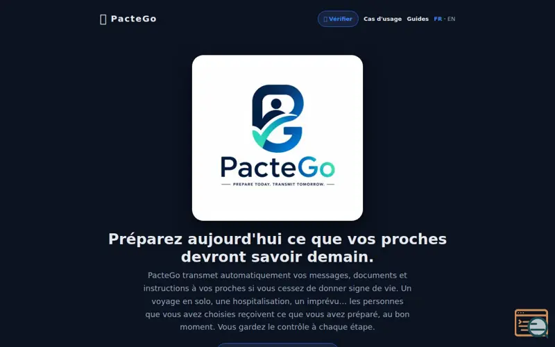Screenshot of PacteGo