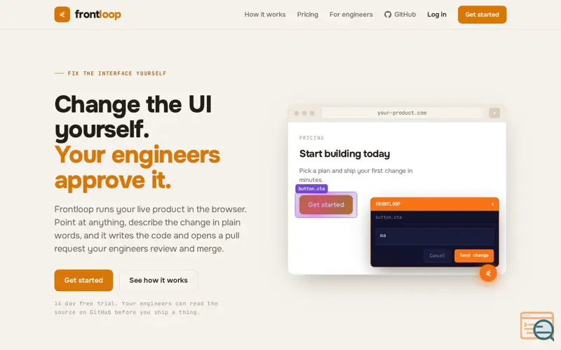 Screenshot of Frontloop