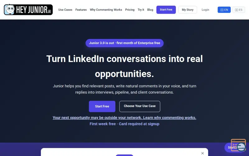 Screenshot of Junior 3.0!