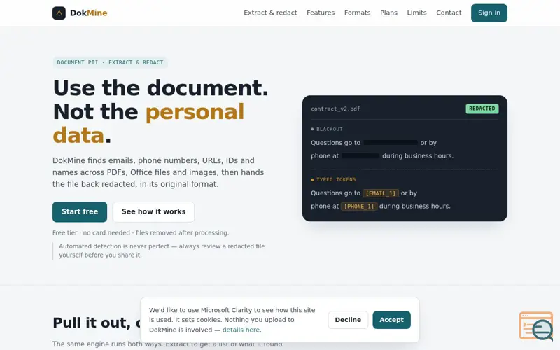 Screenshot of Dokmine