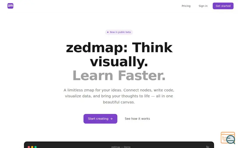 Screenshot of zedmap