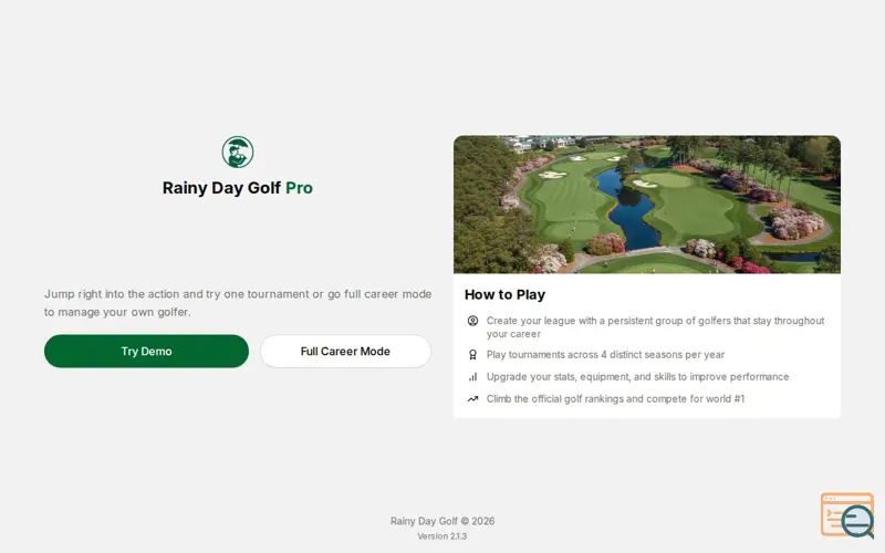 Screenshot of Rainy Day Golf Pro