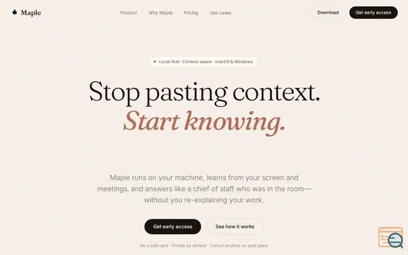 Screenshot of Maple