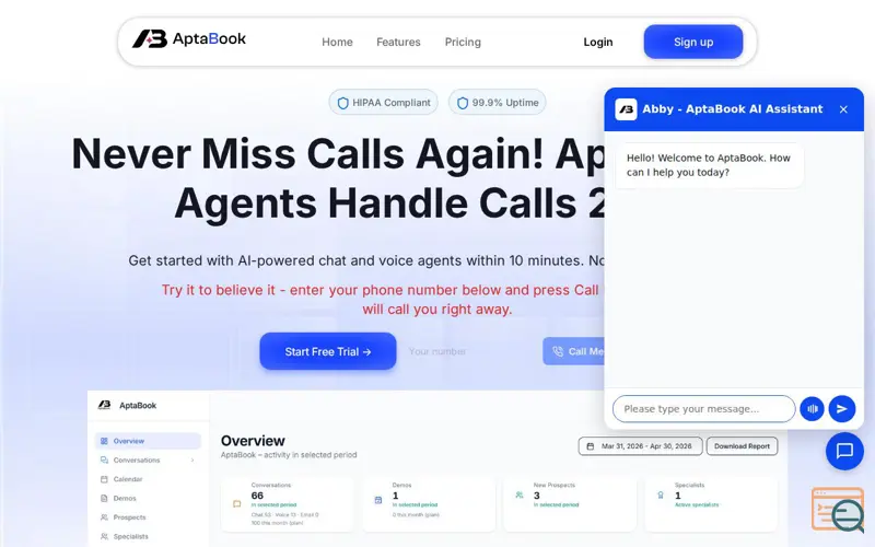 Screenshot of AptaBook