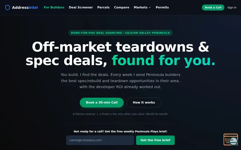 Screenshot of AddressIntel