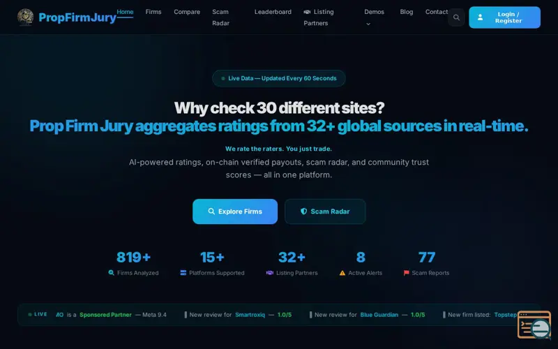Screenshot of PropFirmJury