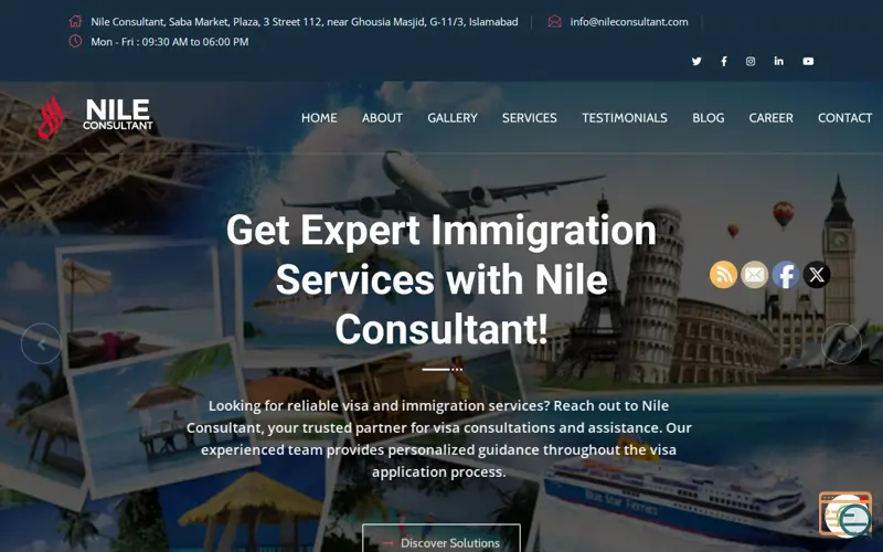 Screenshot of Nile Consultant