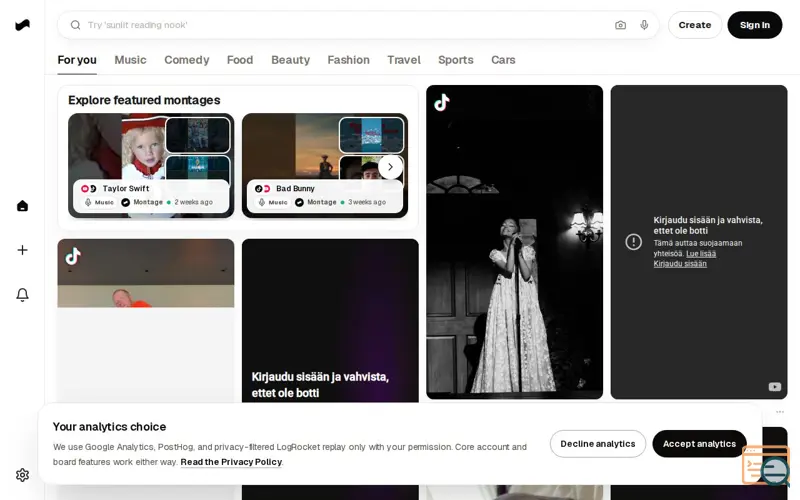 Screenshot of Montage