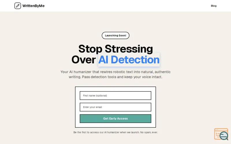 Screenshot of WrittenByMe