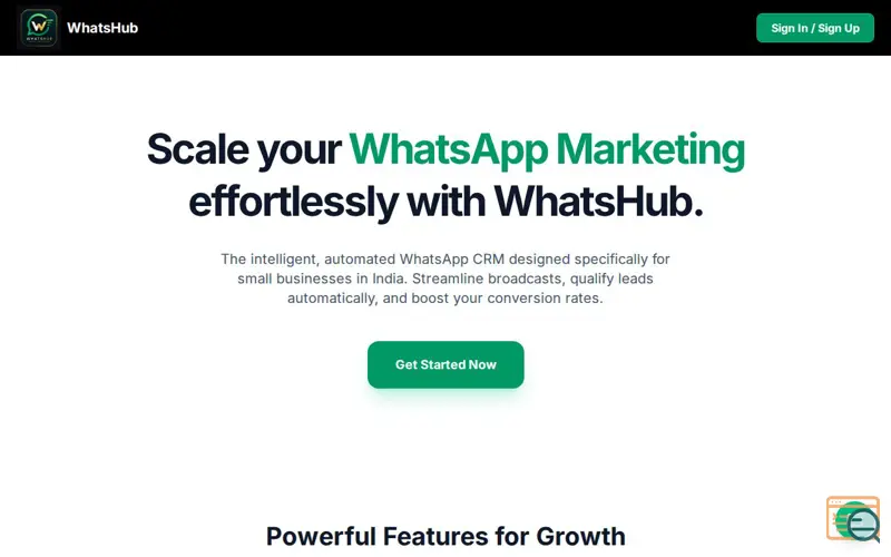 Screenshot of WhatsHub
