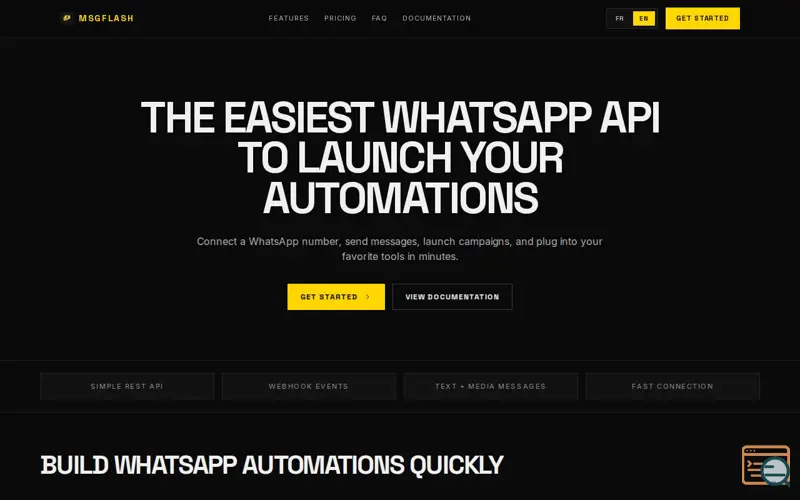 Screenshot of MsgFlash