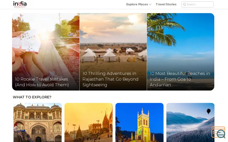 Screenshot of India Highlight
