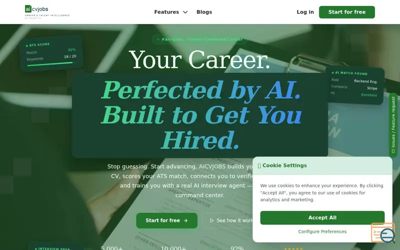 Screenshot of Aicvjobs