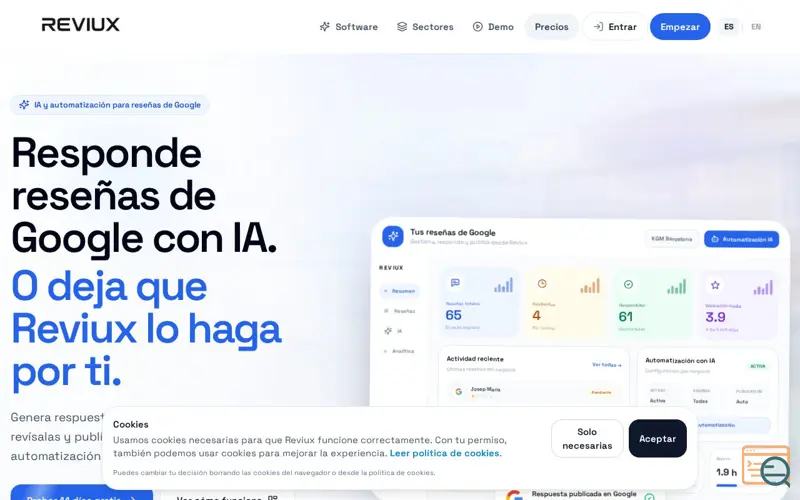 Screenshot of Reviux 