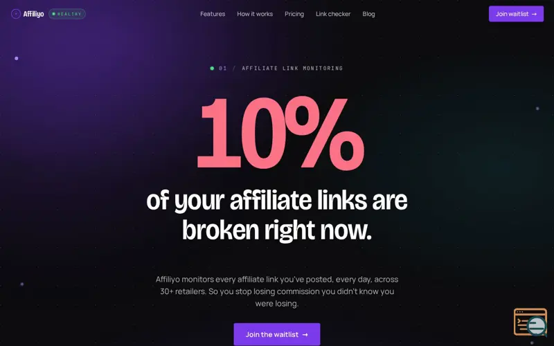 Screenshot of Affiliyo