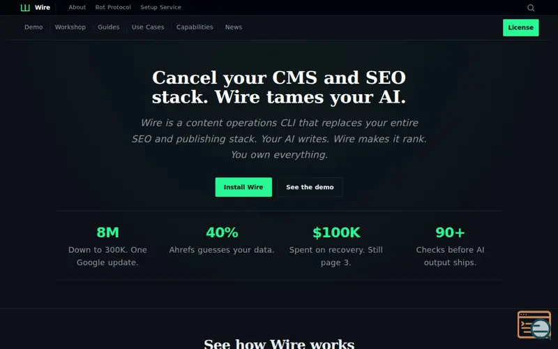 Screenshot of Wire