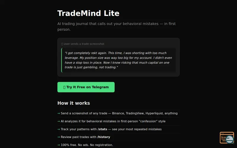 Screenshot of TradeMind Lite