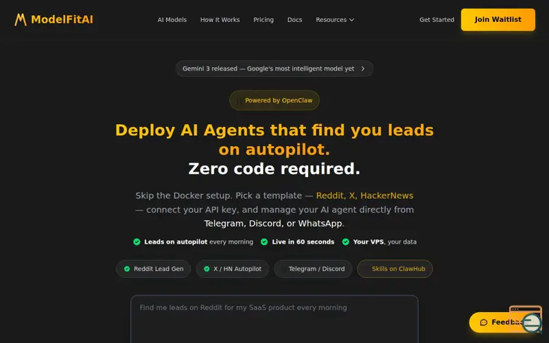 Screenshot of ModelFitAI