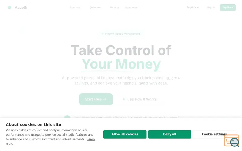 Screenshot of Assetli.app