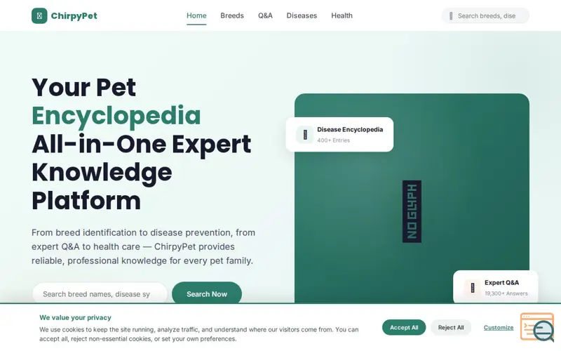Screenshot of ChirpyPet