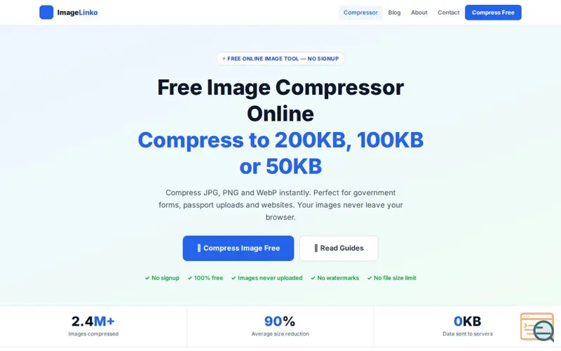 Screenshot of ImageLinko