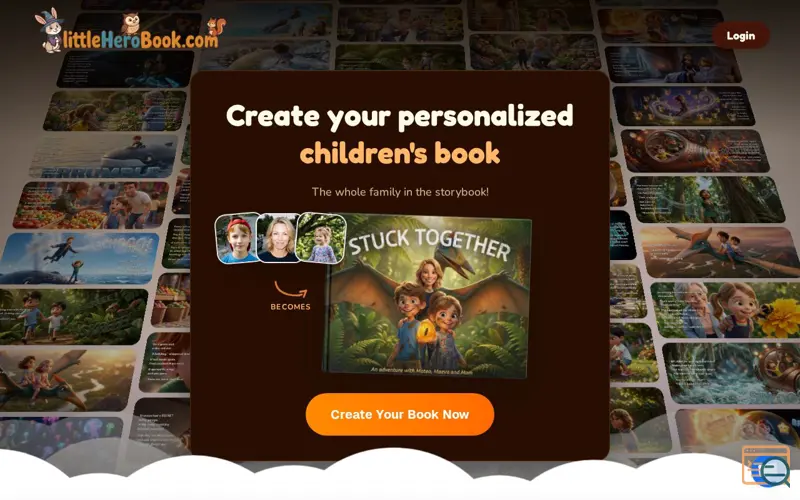 Screenshot of little hero book