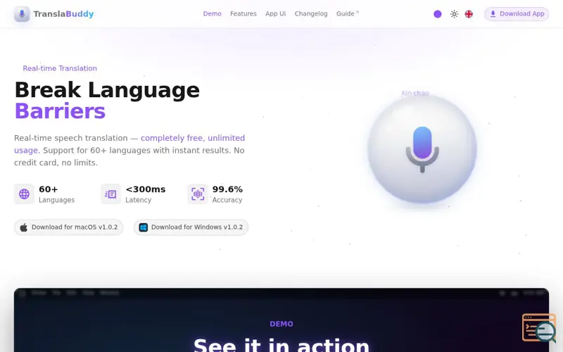 Screenshot of TranslaBuddy