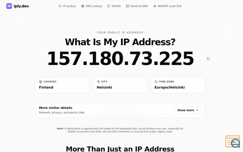 Screenshot of iply.dev