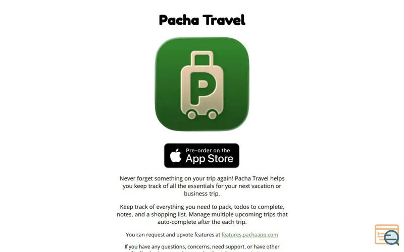 Screenshot of Pacha Travel