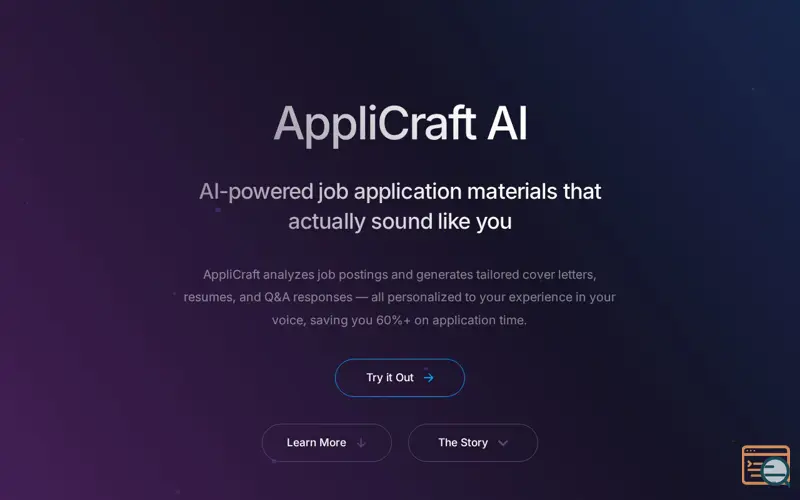 Screenshot of AppliCraft AI
