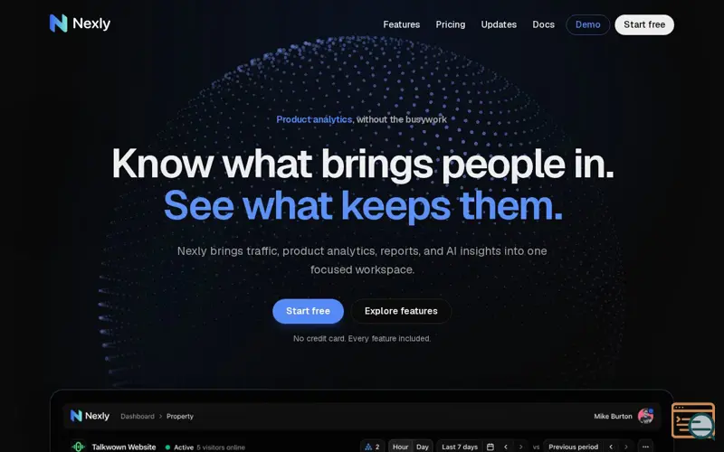 Screenshot of Nexly
