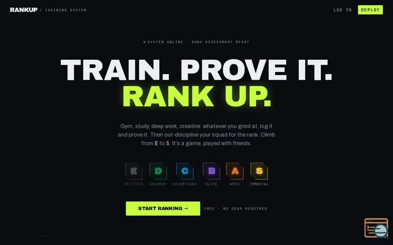 Screenshot of RankUp